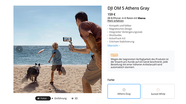 DJI OM 5: Smartphone-Gimbal mit neuem Teleskop-Selfie-Stick