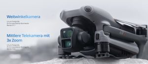 Die DJI Air 3 bietet ein Dual-Kamera-System für vielseitige Luftbildfotografie.